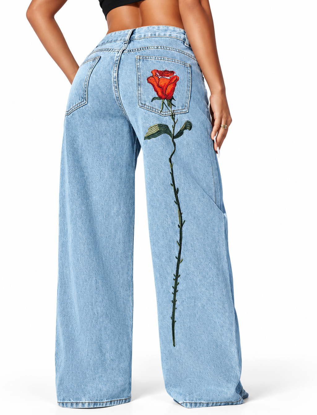 Slant Pocket Curved Jeans
