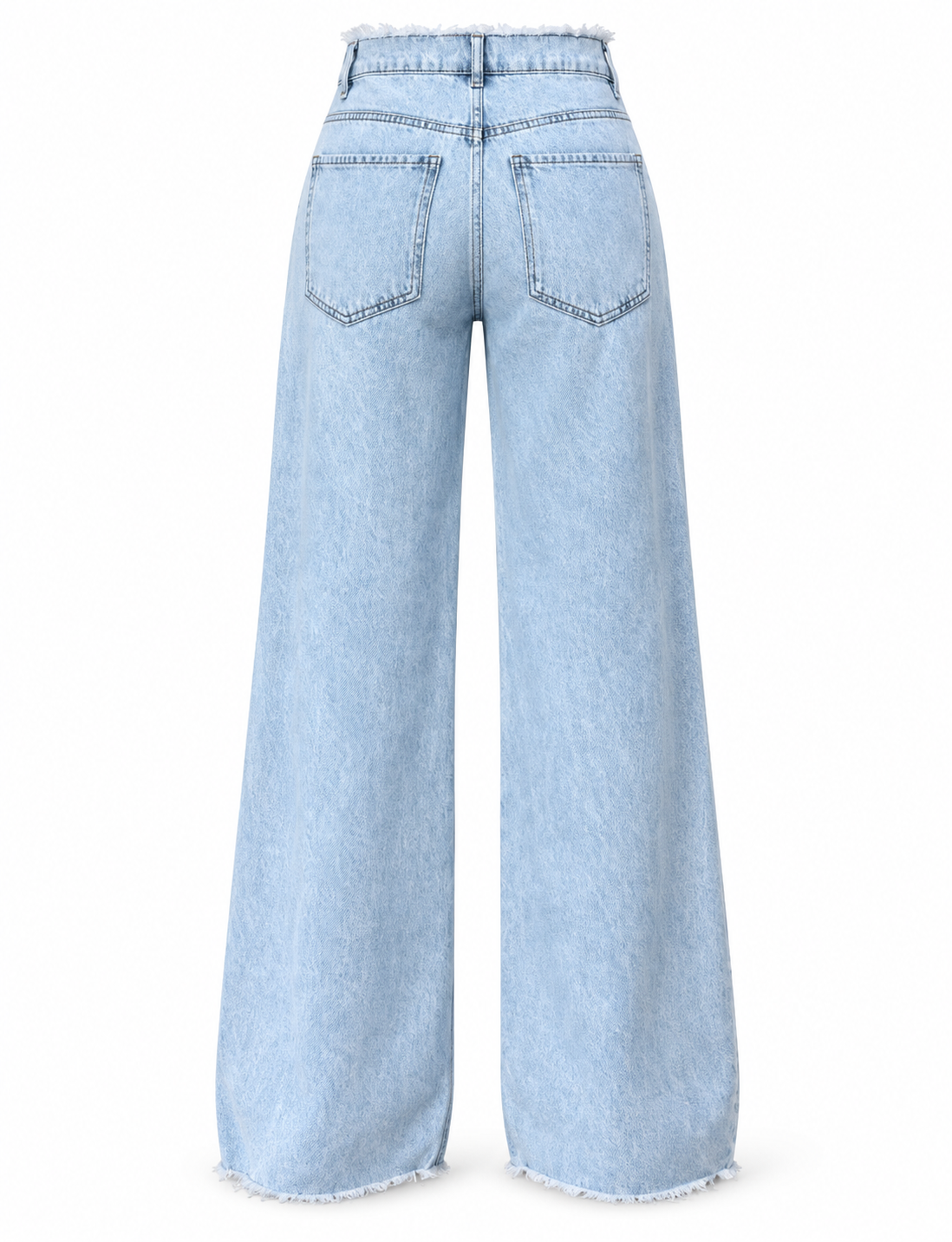 Frayed Wide Leg Jeans