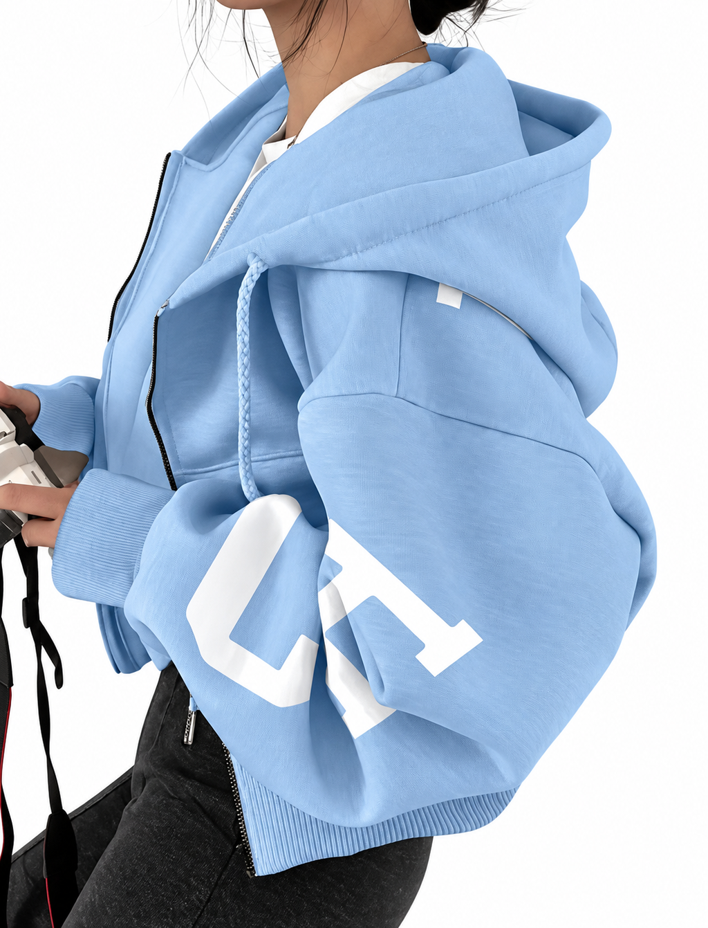 INAWLY Hooded Sweatshirt With Thermal Lined