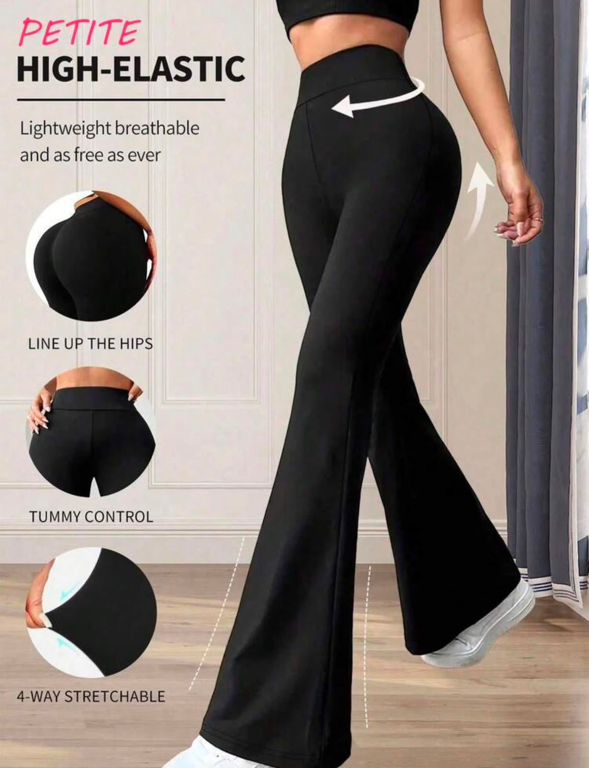 Petite Casual Flare Pants